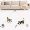 Automatic Cat Toy for Indoor Cats with Remote Control, Interactive Cat Chase Toy with Moving Feather Lure, DIY Floor Route Kit with Mouse Sound, Rechargeable Self-Play Toy