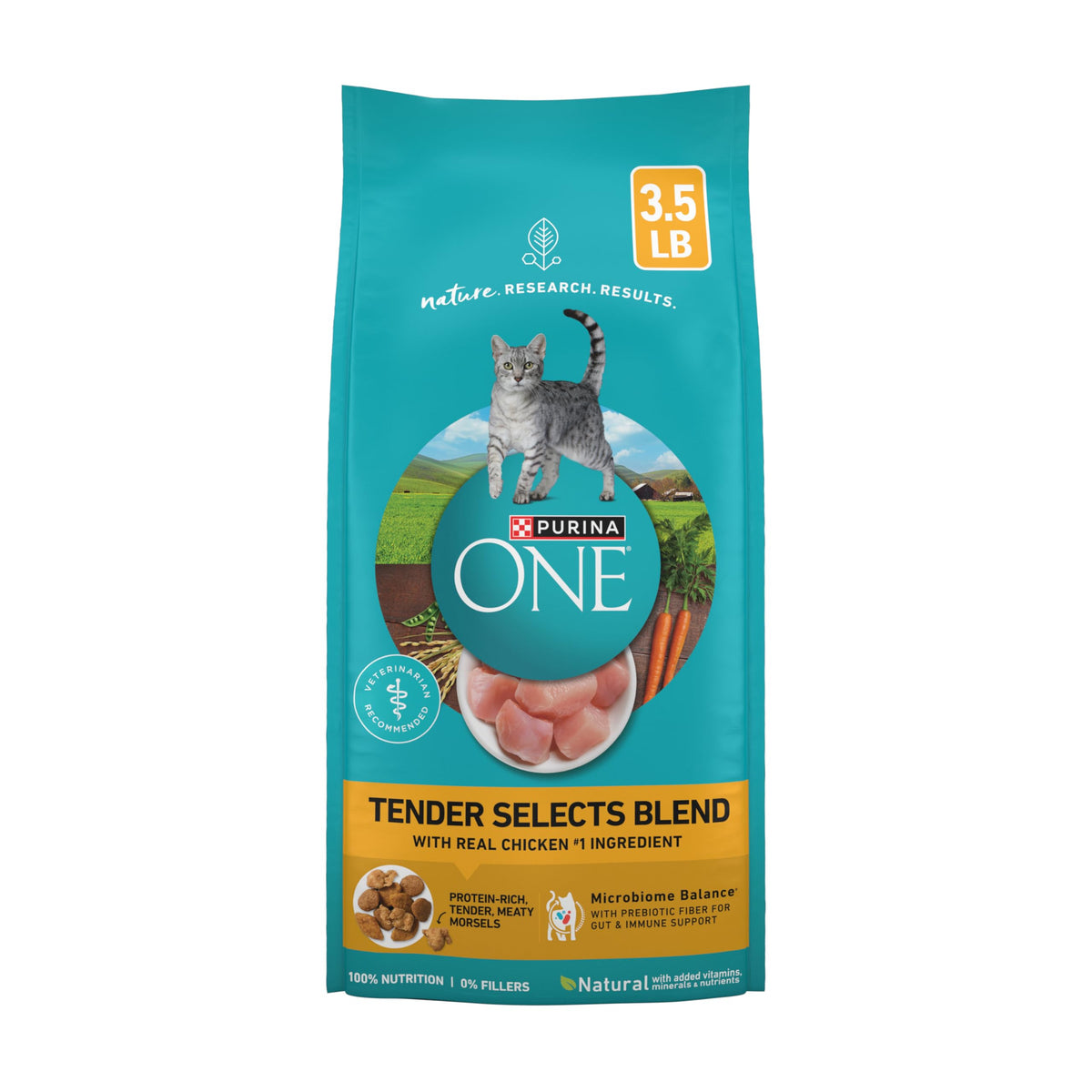Purina ONE Tender Selects Dry Cat Food, Chicken, 22 lb Bag