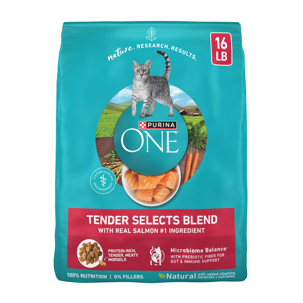Purina ONE Tender Selects Dry Cat Food, Chicken, 22 lb Bag