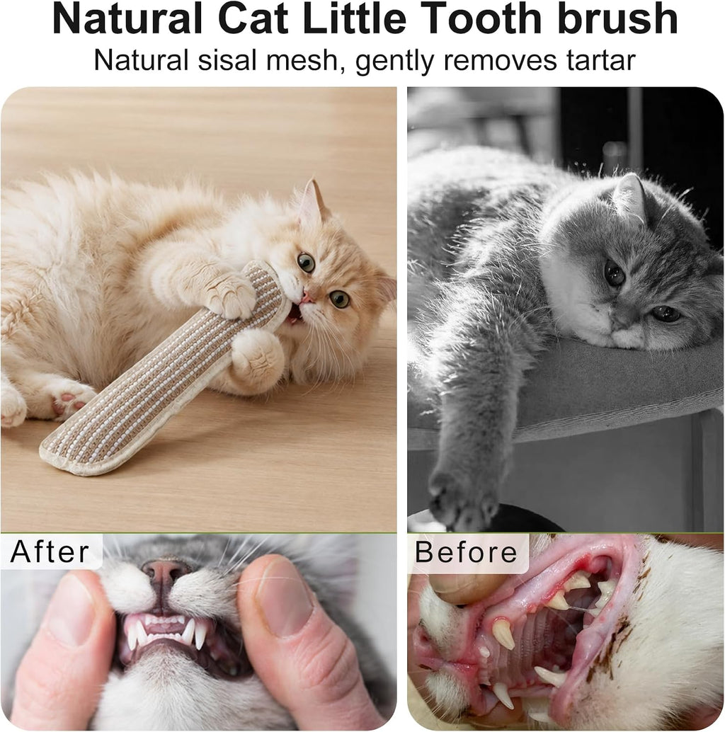 Cat Toys, 2 Pack Sisal Catnip Pillow Toys with Crinkle Sound