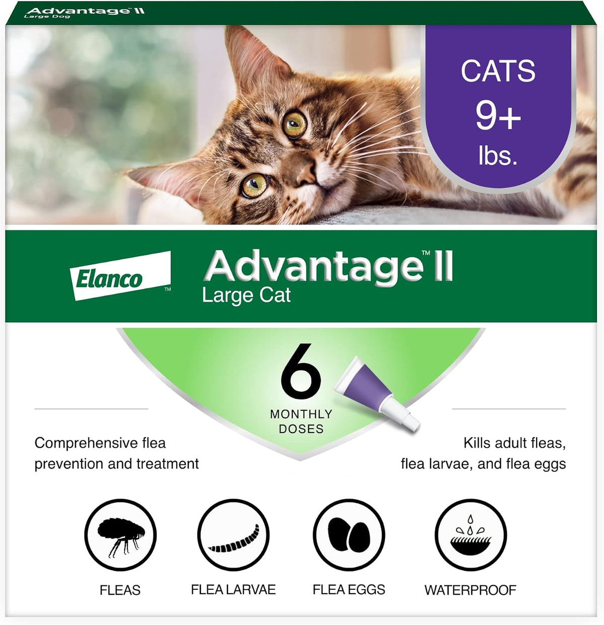 Advantage II Large Cat Topical Flea Treatment & Prevention, 6ct