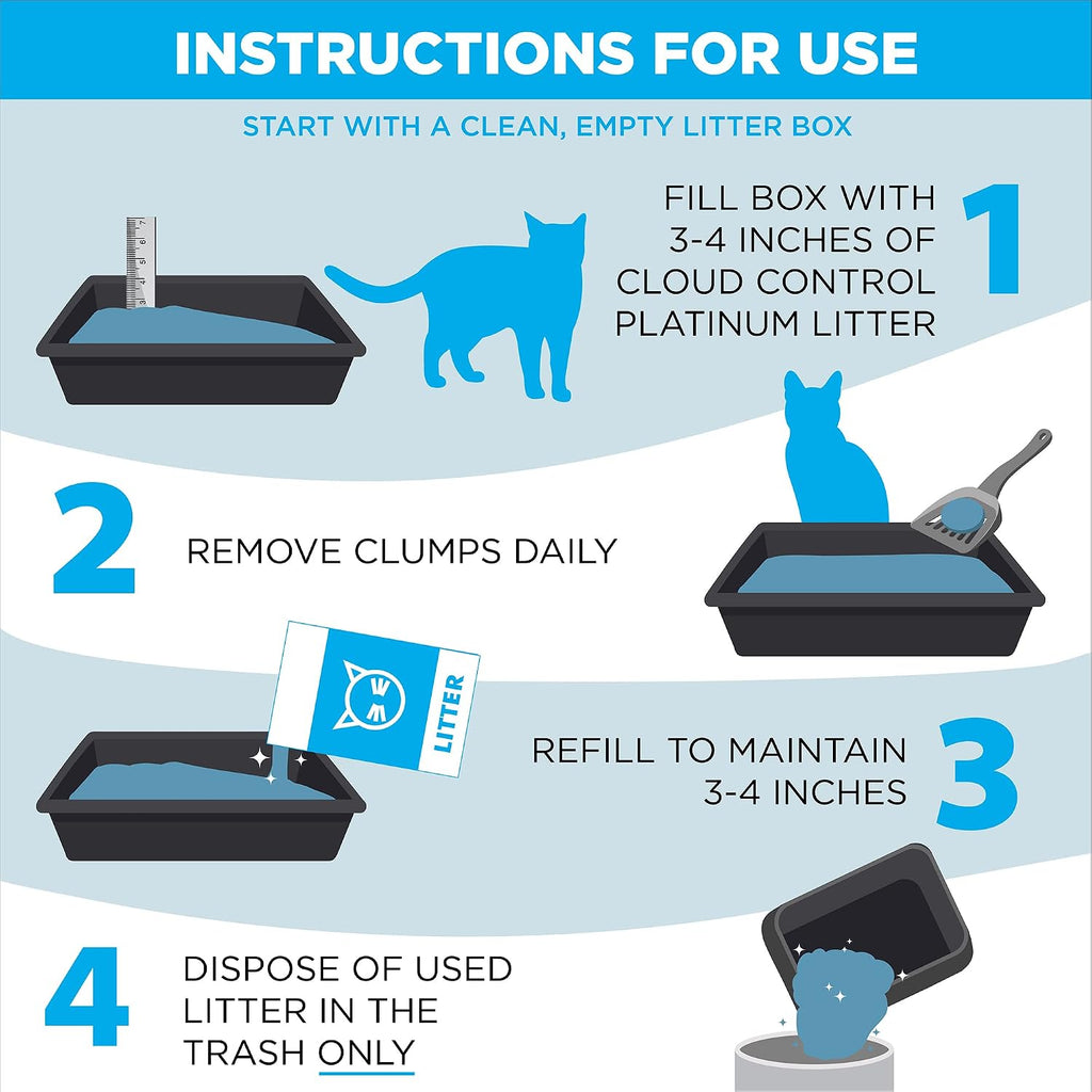 ARM & HAMMER Cloud Control Platinum- Improved Packaging Clumping Cat Litter, 34 lb