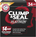 ARM & HAMMER Clump & Seal Platinum Cat Litter, Multi-Cat, 34 lbs