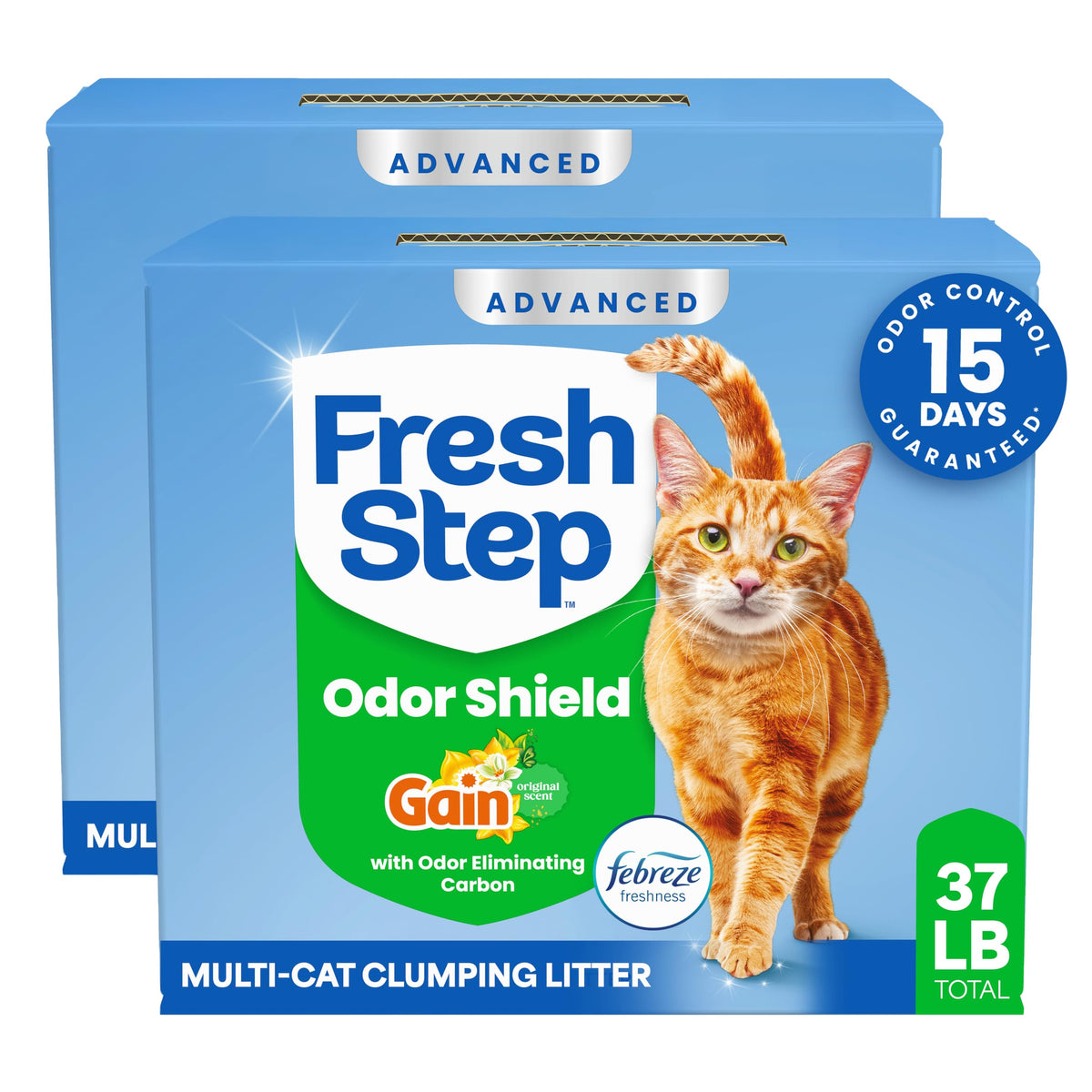 Fresh Step Advanced Simply Unscented Multi Cat Clumping Litter, 18.5lb, 2Pk