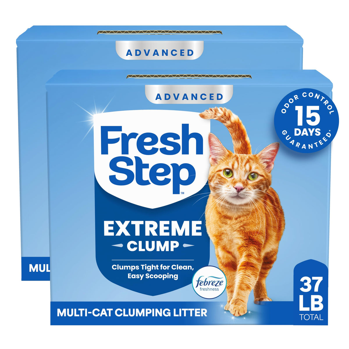 Fresh Step Advanced Simply Unscented Multi Cat Clumping Litter, 18.5lb, 2Pk