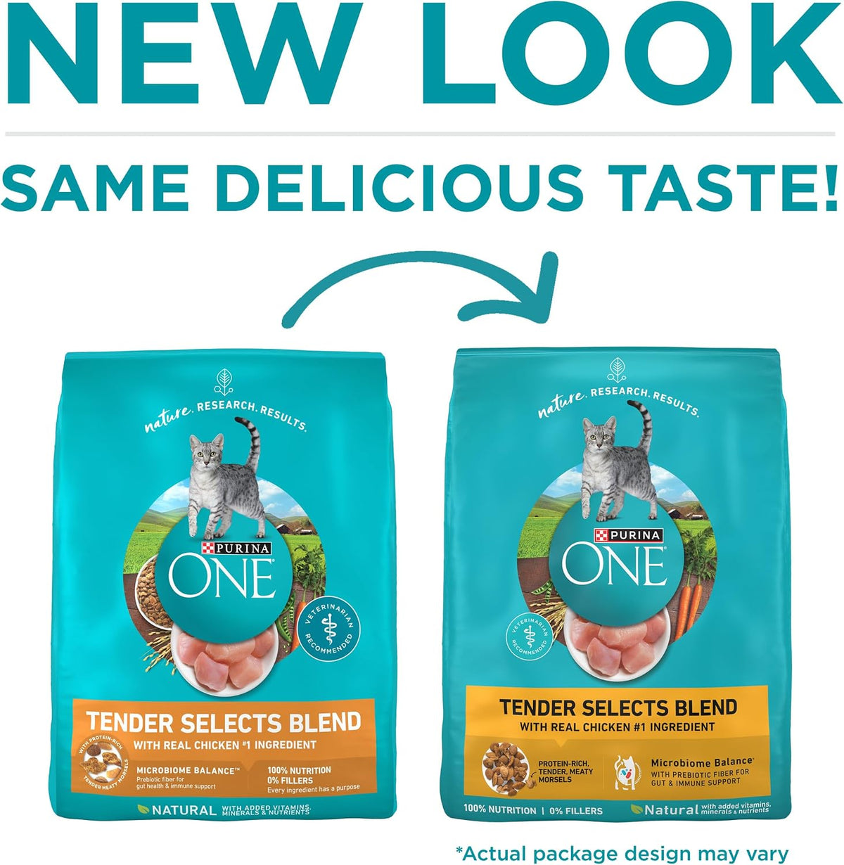 Purina ONE Tender Selects Dry Cat Food, Chicken, 22 lb Bag